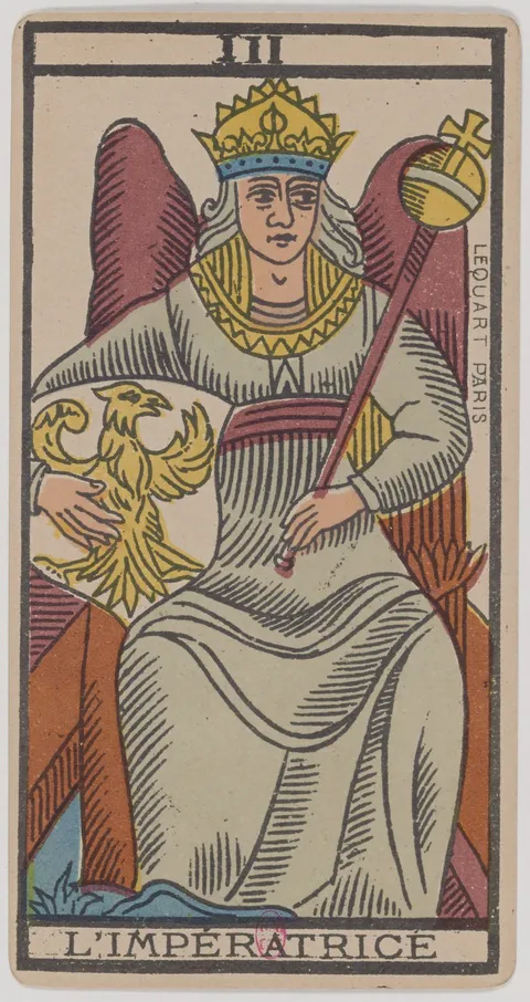Carta A Imperatriz do tarot de Marselha