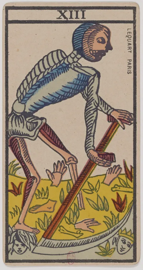 Carta A Morte do tarot de Marselha
