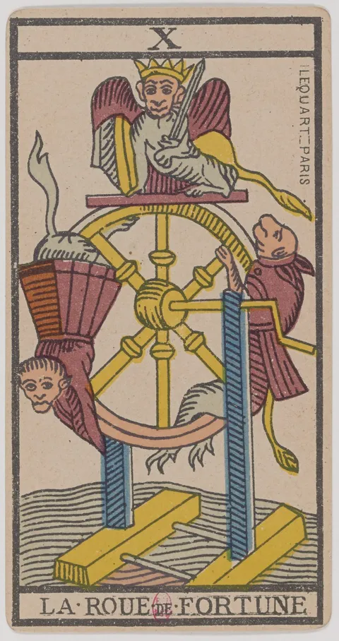 Carta A Roda da Fortuna do tarot