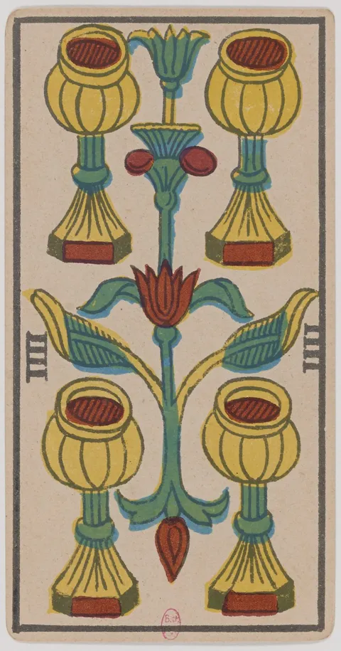 Quatro de Copas, tarot de Marselha