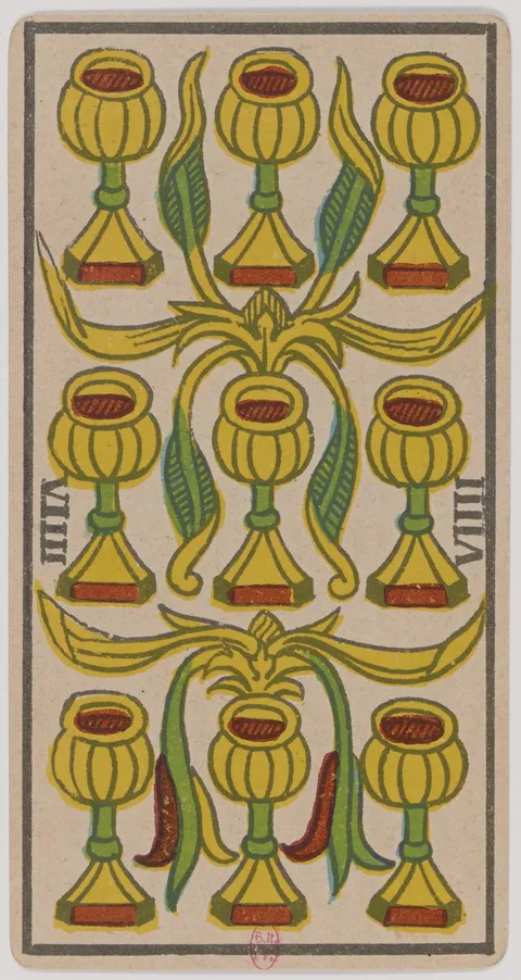 Nove de Copas, tarot de Marselha