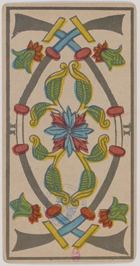 Dois de Espadas, tarot de Marselha
