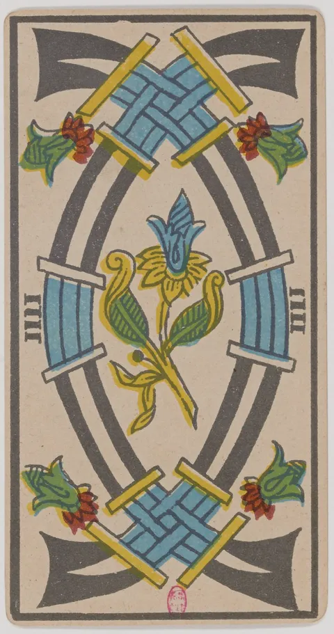 Quatro de Espadas, tarot de Marselha