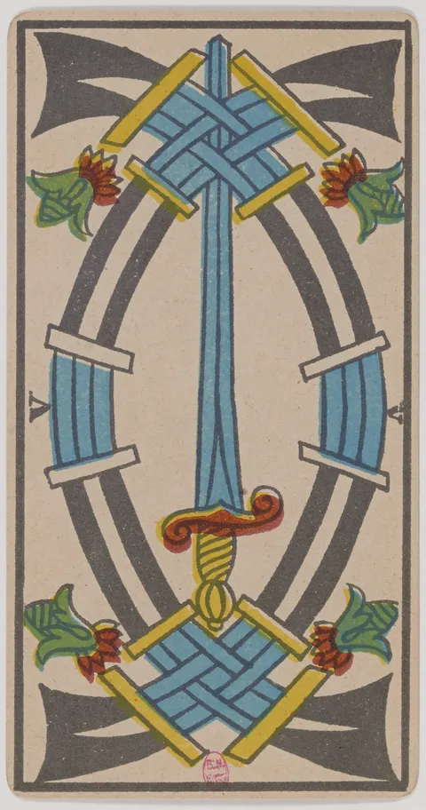 Cinco de Espadas, tarot de Marselha