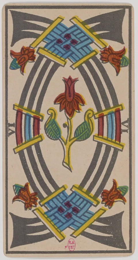 Seis de Espadas, tarot de Marselha