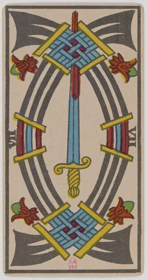 Sete de Espadas, tarot de Marselha
