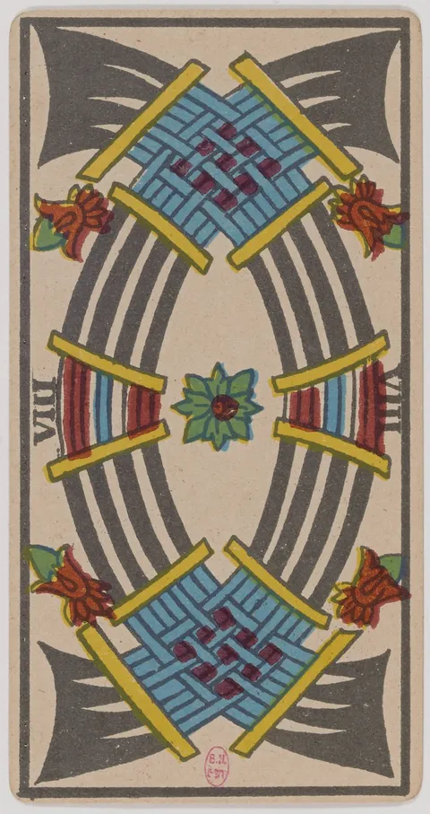 Oito de Espadas, tarot de Marselha