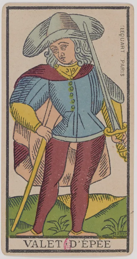 Valete de Espadas, tarot de Marselha