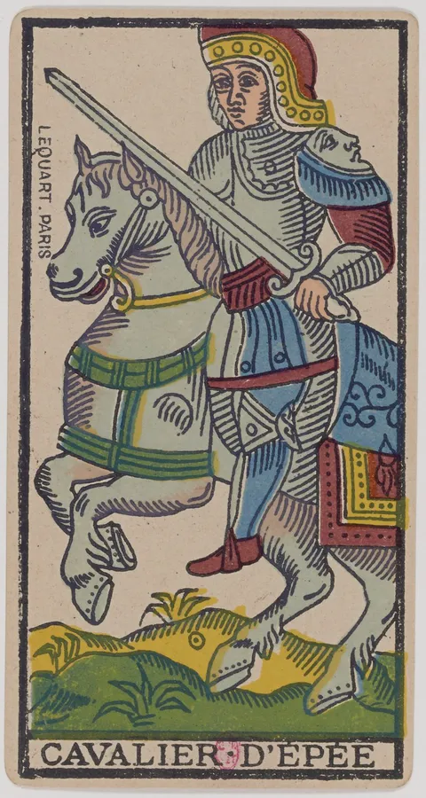 Cavaleiro de Espadas, tarot de Marselha