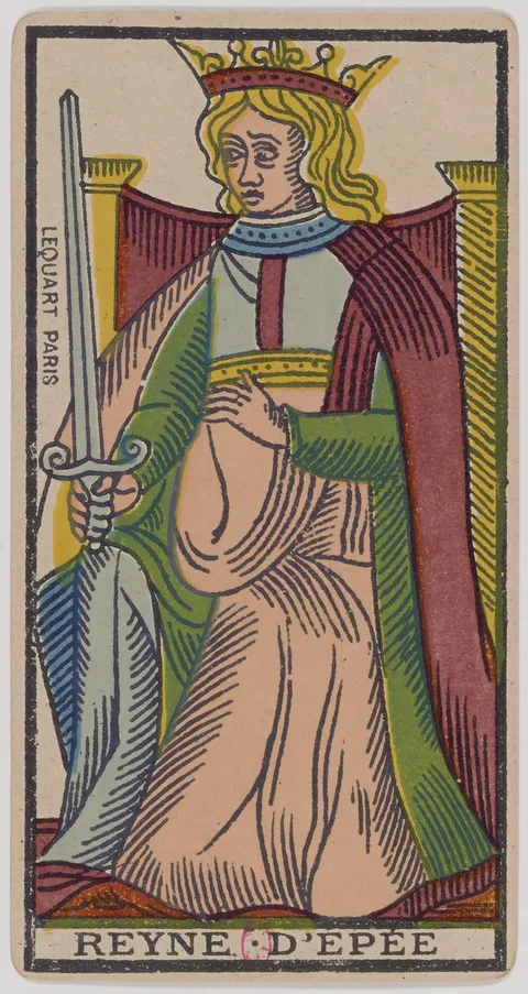 Rainha de Espadas, tarot de Marselha