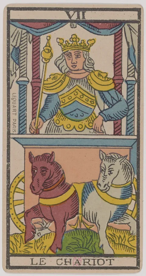 Carta O Carro do tarot de Marselha