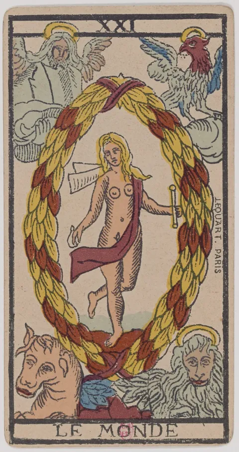 Carta O Mundo do tarot de Marselha