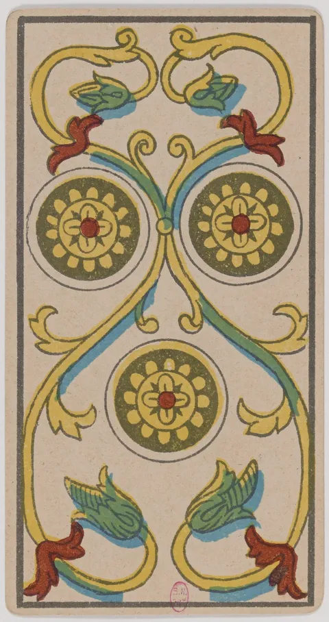 Três de Ouros, tarot de Marselha