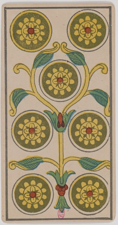 Sete de Ouros, tarot de Marselha