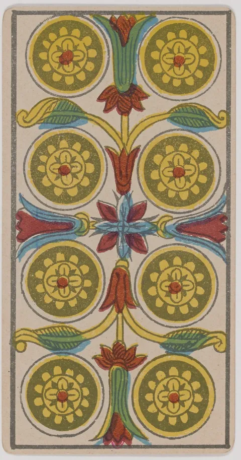 Oito de Ouros, tarot de Marselha