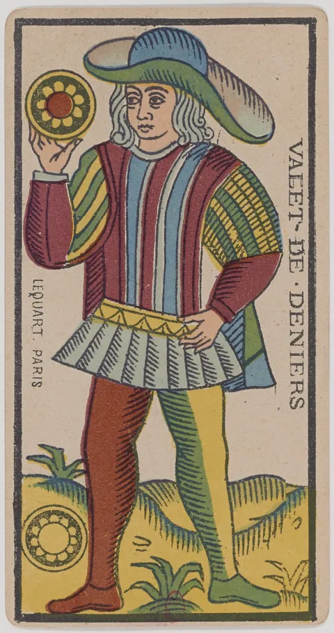 Valete de Ouros, tarot de Marselha