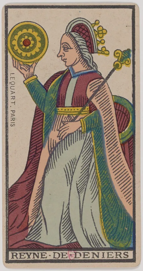 Rainha de Ouros, tarot de Marselha