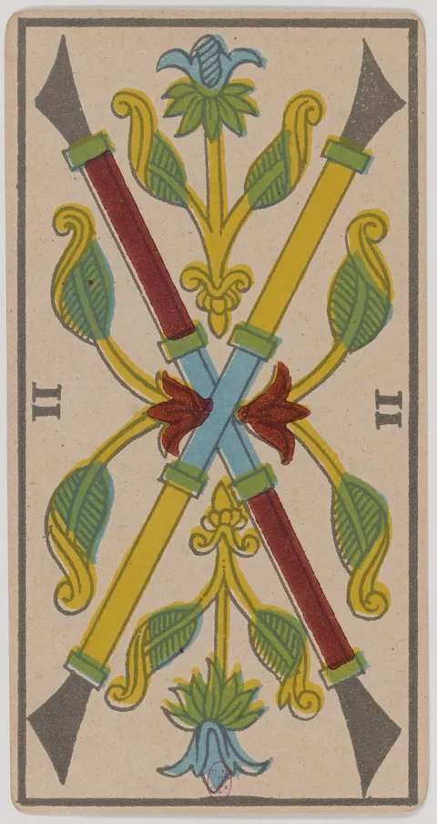 Dois de Paus, tarot de Marselha