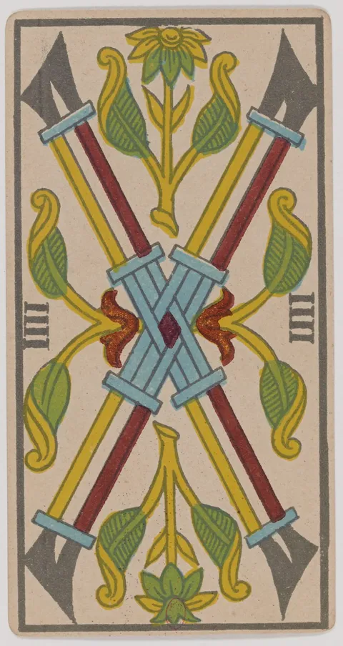 Quatro de Paus, tarot de Marselha