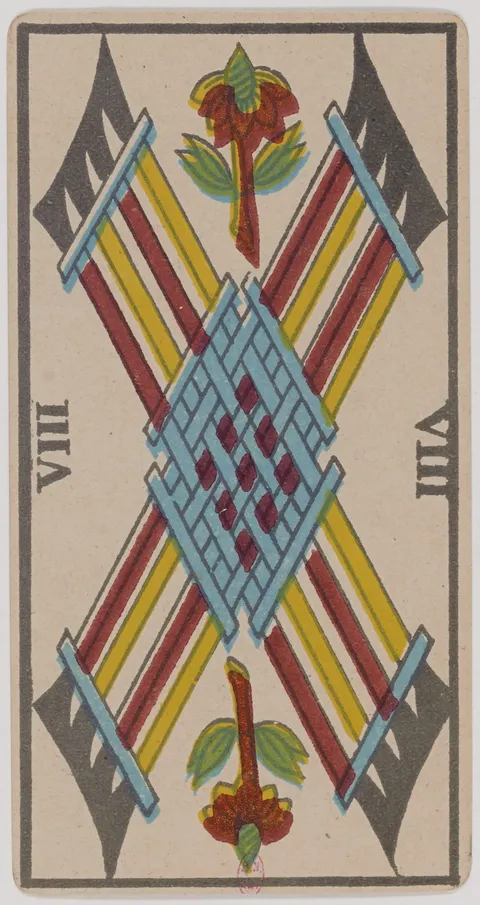 Oito de Paus, tarot de Marselha