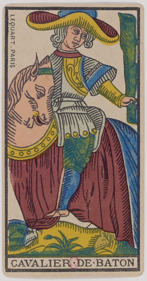Cavaleiro de Paus, tarot de Marselha